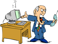computer trouble clipart
